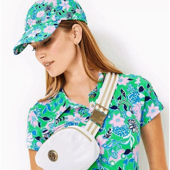 ☀🌴🏌 NWT LILLY PULITZER Women’s Run Around Hat Floral Print Spearmint Golf - Picture 6 of 12